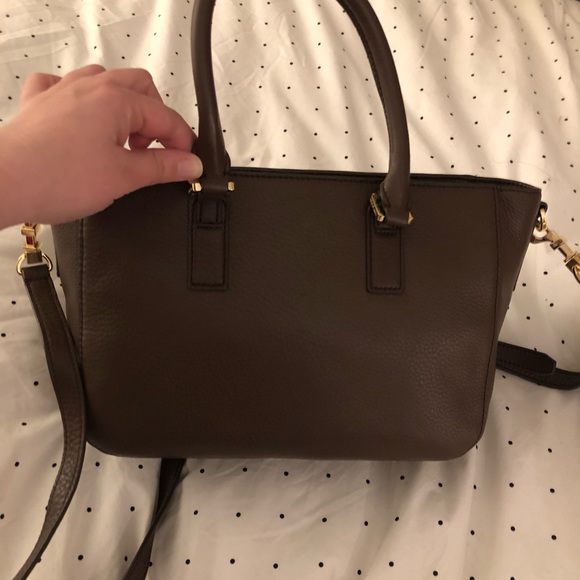 Pre-Owned Tory Burch Small Taupe Carryall - Picture 5 of 5